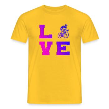 Motif clair de vélo de route pour chaque jour - T-shirt homme - jaune - Devant - AI Model Male 178 dark (178cm)