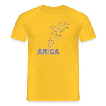 Anica en tant que voile - T-shirt homme - jaune - Devant - AI Model Male 178 dark (178cm)