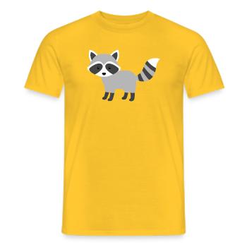 Style minimaliste curieux et mignon - T-shirt homme - jaune - Devant - AI Model Male 178 dark (178cm)