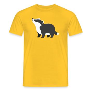 Style minimaliste curieux et mignon - T-shirt homme - jaune - Devant - AI Model Male 178 dark (178cm)