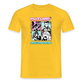 Future Ascension Anime Manga Panel Comic Style - Männer T-Shirt - Gelb - Vorne - AI Model Male 178 dark (178cm)
