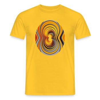 Tunnel de Tourbillon de Peinture - T-shirt homme - jaune - Devant - AI Model Male 178 dark (178cm)