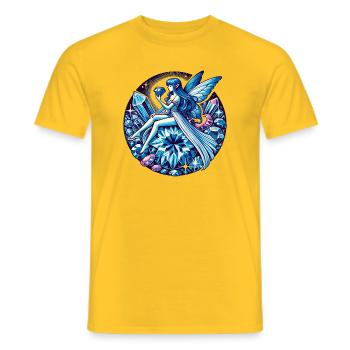 Crystal Fairy on Crystals - Men's T-Shirt - yellow - Front - AI Model Male 178 dark (178cm)