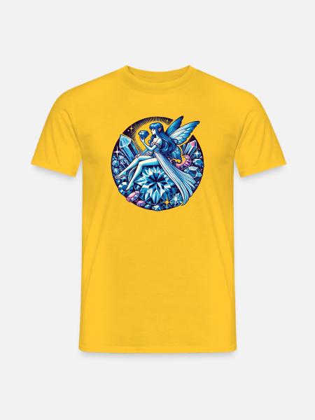 Crystal Fairy on Crystals - Men's T-Shirt - yellow