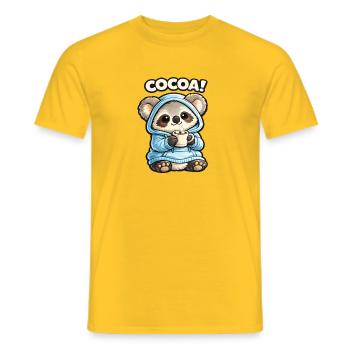 Sweat à capuche Cocoa Panda - T-shirt homme - jaune - Devant - AI Model Male 178 dark (178cm)