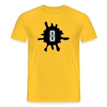 Nombre de Blobs 8 - T-shirt homme - jaune - Devant - AI Model Male 178 dark (178cm)