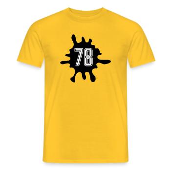 Nombre de Blobs 78 - T-shirt homme - jaune - Devant - AI Model Male 178 dark (178cm)