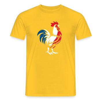 Französischer Hahn - Männer T-Shirt - Gelb - Vorne - AI Model Male 178 dark (178cm)