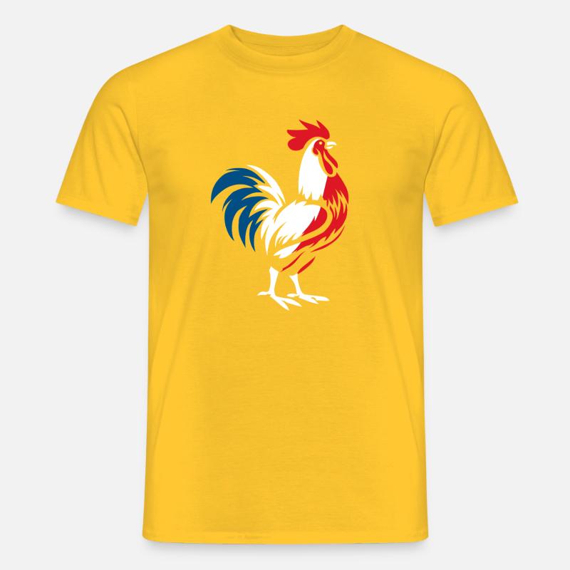 Französischer Hahn - Männer T-Shirt - Gelb