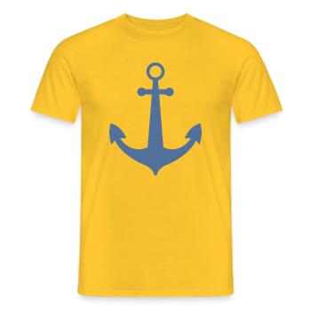 Anchor - Men's T-Shirt - yellow - Front - AI Model Male 178 dark (178cm)