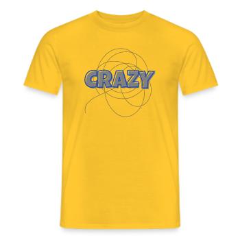 Crazy - Men's T-Shirt - yellow - Front - AI Model Male 178 dark (178cm)