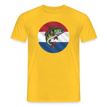 Pêche à la perche aux Pays-Bas - T-shirt homme - jaune - Devant - AI Model Male 178 dark (178cm)