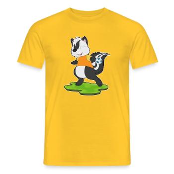 Joueur de handball moufette Sport de handball - T-shirt homme - jaune - Devant - AI Model Male 178 dark (178cm)