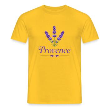 provence_lavance - Men's T-Shirt - yellow - Front - AI Model Male 178 dark (178cm)