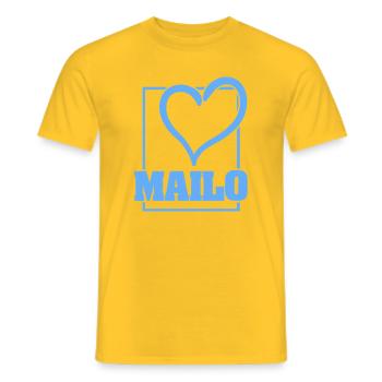 Bachelor Mailo - Männer T-Shirt - Gelb - Vorne - AI Model Male 178 dark (178cm)
