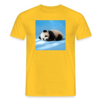 Blue Sleeping Panda - Men's T-Shirt - yellow - Front - AI Model Male 178 dark (178cm)