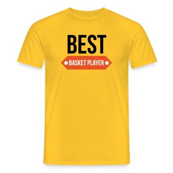 Super-Basketballspieler – Basketball - Männer T-Shirt - Gelb - Vorne - AI Model Male 178 dark (178cm)