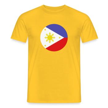 Drapeau rond philippin - T-shirt homme - jaune - Devant - AI Model Male 178 dark (178cm)