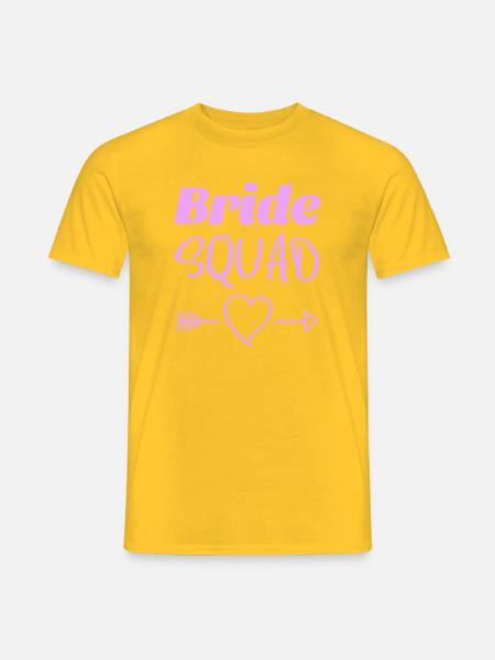 Bride Squad Heart Arrows Design - Men's T-Shirt - yellow