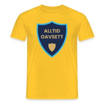 Immer unabhängig vom Schildmotiv - Männer T-Shirt - Gelb - Vorne - AI Model Male 178 dark (178cm)