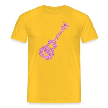 Hawaiian Ukulele Uke Diamonds - Männer T-Shirt - Gelb - Vorne - AI Model Male 178 dark (178cm)