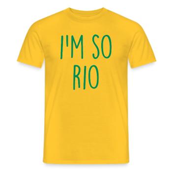 Rio de Janeiro Brazil Brasilien - Men's T-Shirt - yellow - Front - AI Model Male 178 dark (178cm)
