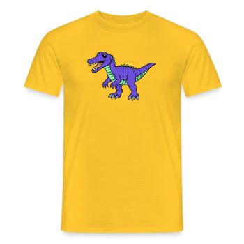 Dino - Men's T-Shirt - yellow - Front - AI Model Male 178 dark (178cm)