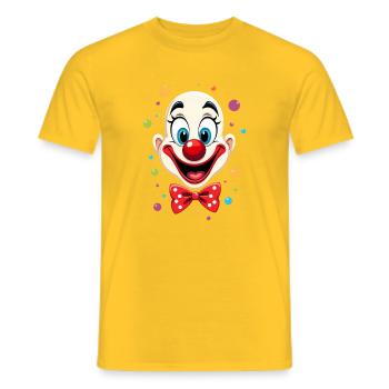 Déguisement de clown de carnaval Carnaval Carnaval - T-shirt homme - jaune - Devant - AI Model Male 178 dark (178cm)