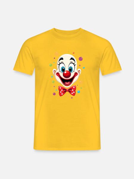 Karneval Clown Kostüm Fasching Fastnacht - Männer T-Shirt - Gelb
