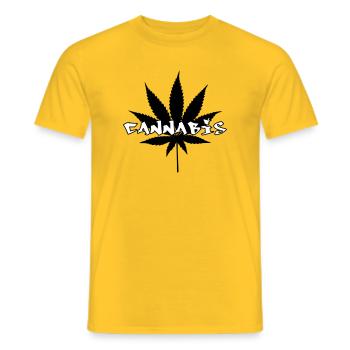 Cannabis - Weed - Legalize - T-shirt homme - jaune - Devant - AI Model Male 178 dark (178cm)