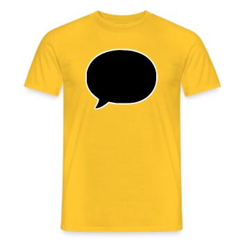 Comic_Sprechblase_schwarzweiss - T-shirt homme - jaune - Devant - AI Model Male 178 dark (178cm)
