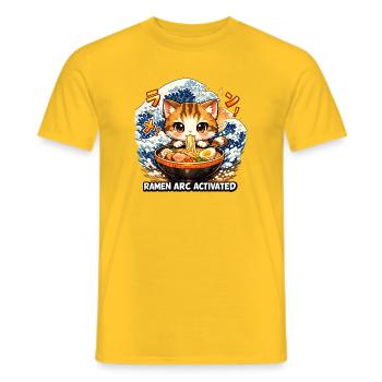 Arc animé ramen activé - T-shirt homme - jaune - Devant - AI Model Male 178 dark (178cm)