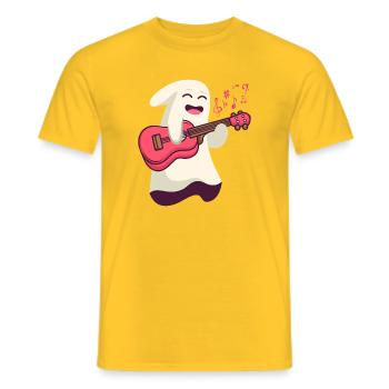 Hawaiian Ukulele Uke Halloween - Männer T-Shirt - Gelb - Vorne - AI Model Male 178 dark (178cm)
