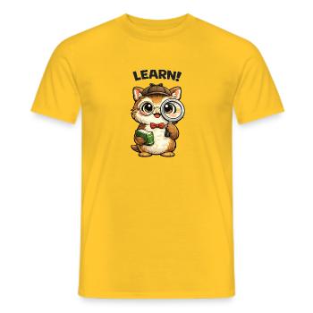Détective Kitten Apprenant - T-shirt homme - jaune - Devant - AI Model Male 178 dark (178cm)