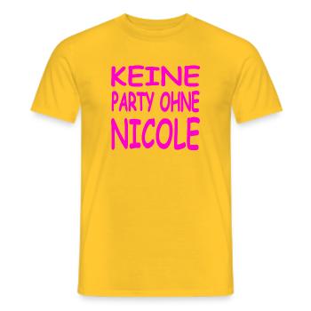 Nicole - Männer T-Shirt - Gelb - Vorne - AI Model Male 178 dark (178cm)