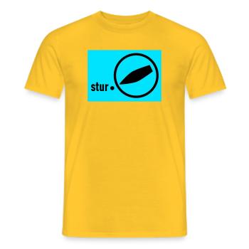 auf stur geschaltet - Männer T-Shirt - Gelb - Vorne - AI Model Male 178 dark (178cm)