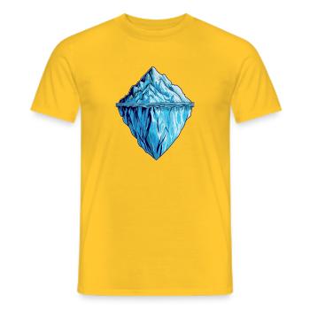 Der Eisberg, mehr als man denkt. - Men's T-Shirt - yellow - Front - AI Model Male 178 dark (178cm)
