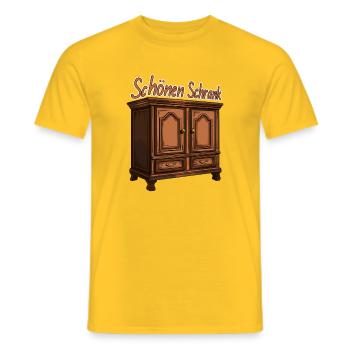 Schönen Schrank (Schönen Dank) - Männer T-Shirt - Gelb - Vorne - AI Model Male 178 dark (178cm)