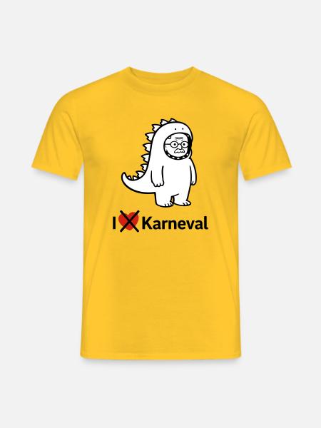 Karnevalsmuffel - Männer T-Shirt - Gelb