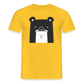 Bear Bear Polar Bear Brown Bear I Gift Idea - Men's T-Shirt - yellow - Front - AI Model Male 178 dark (178cm)