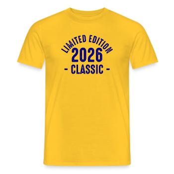 Faute de frappe classique limitée 2026 - T-shirt homme - jaune - Devant - AI Model Male 178 dark (178cm)