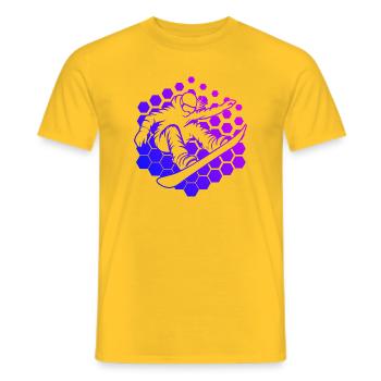 Frisches Snowboard Motiv für Snowboard für Frauen - Männer T-Shirt - Gelb - Vorne - AI Model Male 178 dark (178cm)