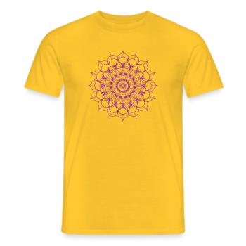 Mandala - Men's T-Shirt - yellow - Front - AI Model Male 178 dark (178cm)