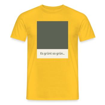 Es grünt so grün – modernes Farbflächen Poster - Männer T-Shirt - Gelb - Vorne - AI Model Male 178 dark (178cm)