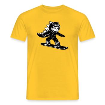 Snowboard Dragon Boy - Männer T-Shirt - Gelb - Vorne - AI Model Male 178 dark (178cm)