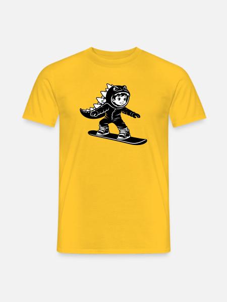 Snowboard Dragon Boy - Men's T-Shirt - yellow