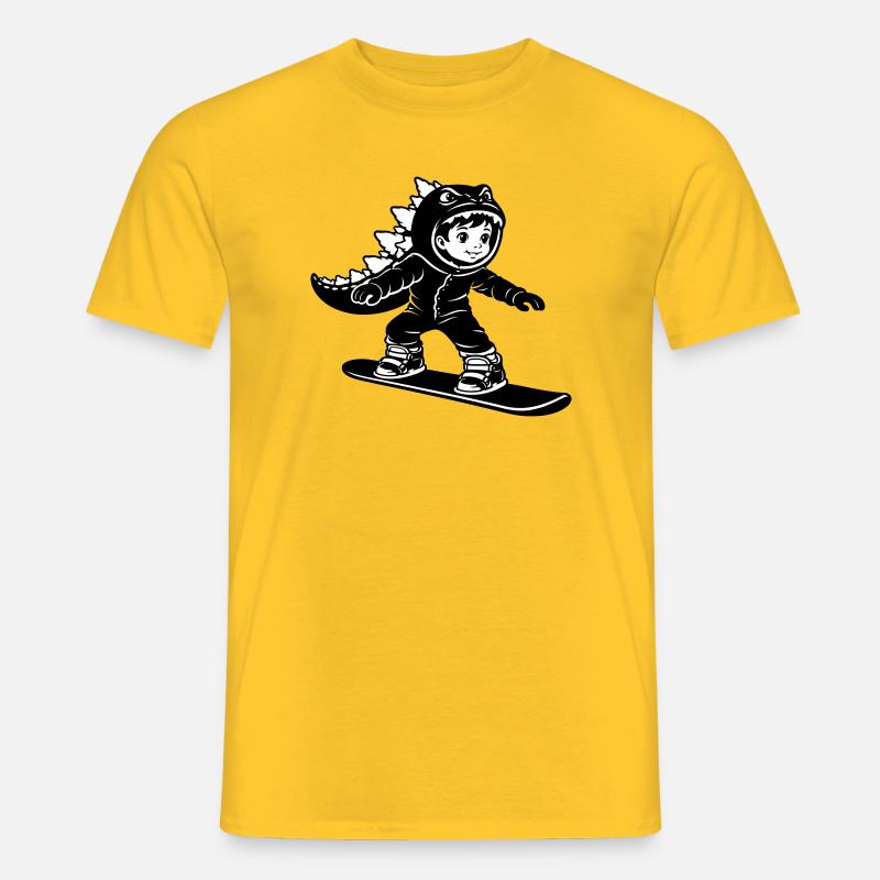 Snowboard Dragon Boy - Men’s T-shirt - yellow