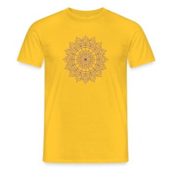 Mandala - Men's T-Shirt - yellow - Front - AI Model Male 178 dark (178cm)