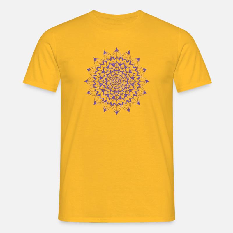Mandala - Maglietta da uomo - giallo