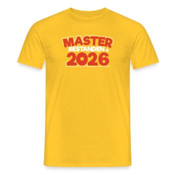 Master 2026 Masterabschluss Promotion Sponsion - Männer T-Shirt - Gelb - Vorne - AI Model Male 178 dark (178cm)